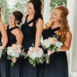 Prom\Bridesmaid Navy Blue Morilee Chiffon Dress